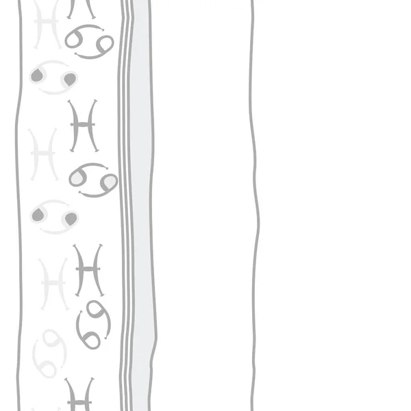 Bezproblemowy Wzór Abstrakcyjnej Prostej Ozdoby Zodiaku — Wektor stockowy