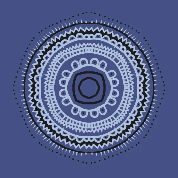 Κυκλικό Ομαλό Μοτίβο Από Χρωματιστά Χειροποίητα Μοτίβα — Διανυσματικό Αρχείο