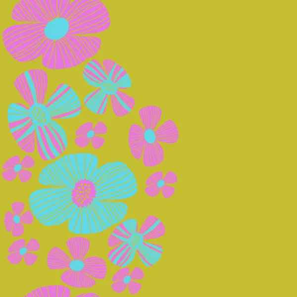 Padrão Floral Colorido Simplesmente Ilustração Vetorial — Vetor de Stock