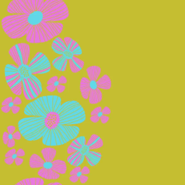 Motif Floral Coloré Illustration Vectorielle Simple — Image vectorielle