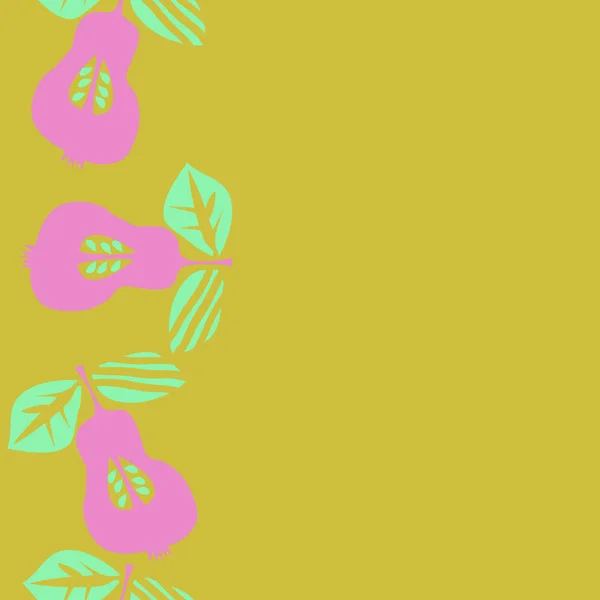 抽象简单梨的无缝模式 — 图库矢量图片