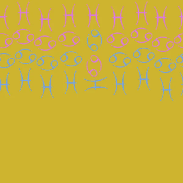 抽象简单生肖符号的无缝模式 — 图库矢量图片