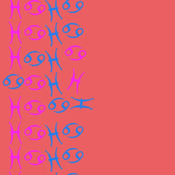 Fundo Padrão Padrão Vetorial Abstrato Com Signos Zodíaco —  Vetores de Stock