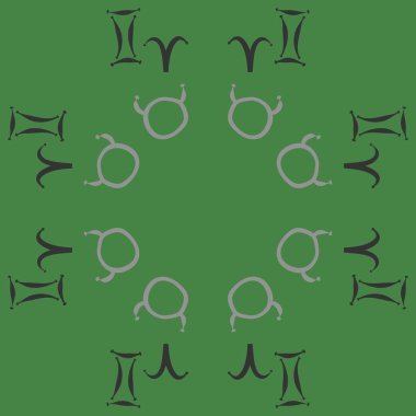 Zodiac Signs ile Dikişsiz soyut desen, vektör illüstrasyon