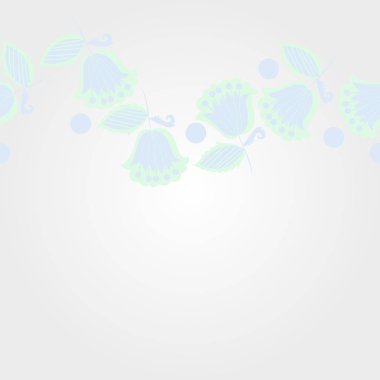 çiçekler, vektör çizim ile sanatsal seamless modeli