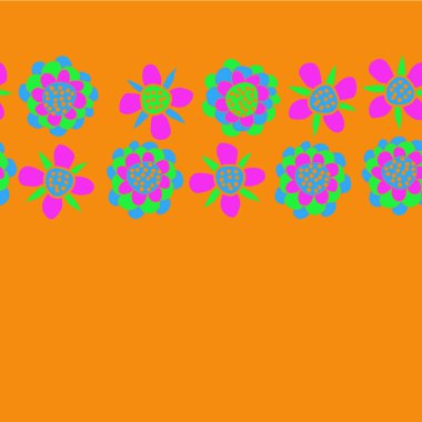 çiçekler, vektör çizim ile sanatsal seamless modeli