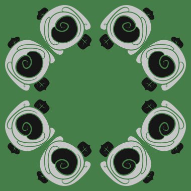 Çiçeklerle kesintisiz soyut desen, vektör arka plan