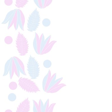 Modern çiçek çerçeve tasarım arka planda soyut çiçek elemanları