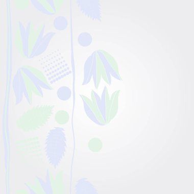 sanatsal çiçekler ve noktalar, vektör sanat illüstrasyon, boşluk boş kopyalama ile basit ışık arka plan 