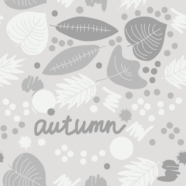 Soyut basit sonbahar yapraklarının dikişsiz deseni