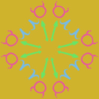 Soyut basit zodyak süsleme Dikişsiz desen