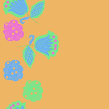 çiçekler, vektör çizim ile sanatsal seamless modeli