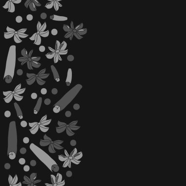 Tarçın ve anason ile soyut dikişsiz desen 