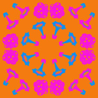 Soyut basit çiçeklerin kusursuz deseni