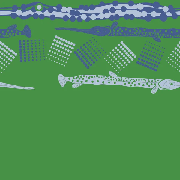 Balık ile dikişsiz soyut desen
