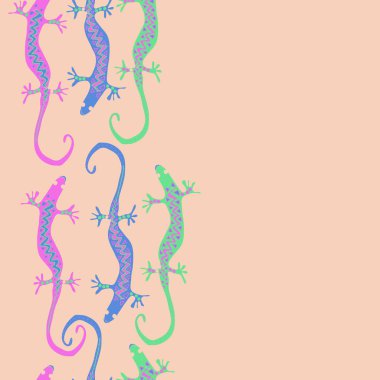 sorunsuz dikey kertenkele desen, sadece vektör illüstrasyon