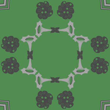 Soyut basit çiçeklerin kusursuz deseni