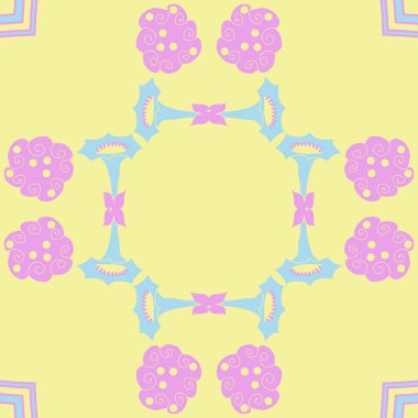 Soyut basit çiçeklerin kusursuz deseni