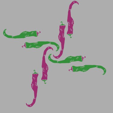 Soyut basit biber dikişsiz desen