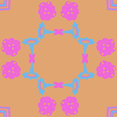 Soyut basit çiçeklerin kusursuz deseni