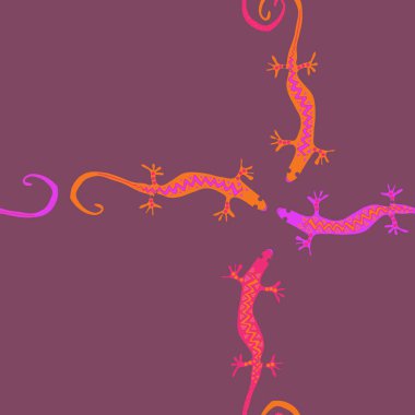 sorunsuz çapraz kertenkele desen, sadece vektör illüstrasyon