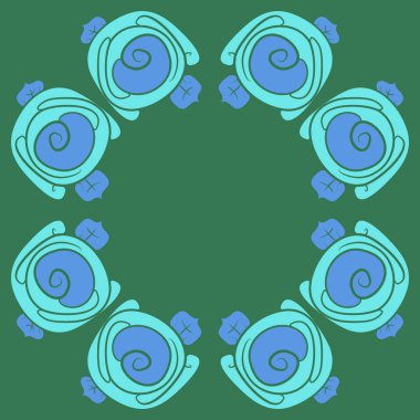 Çiçeklerle kesintisiz soyut desen, vektör arka plan