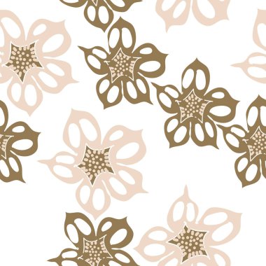 Renkli çiçekler ile Dikişsiz soyut desen