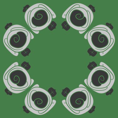 Çiçeklerle kesintisiz soyut desen, vektör arka plan