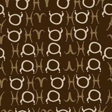 Zodiac Signs Dikişsiz desen. Vektör Illustration