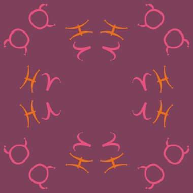 Burçların dikişsiz deseni, vektör illüstrasyonu