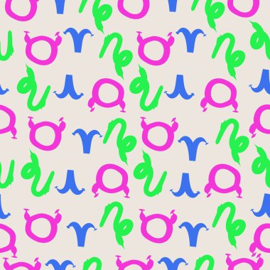 Soyut basit zodyak dikişsiz desen