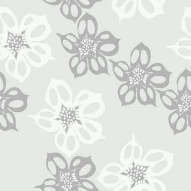 Renkli çiçekler ile Dikişsiz soyut desen