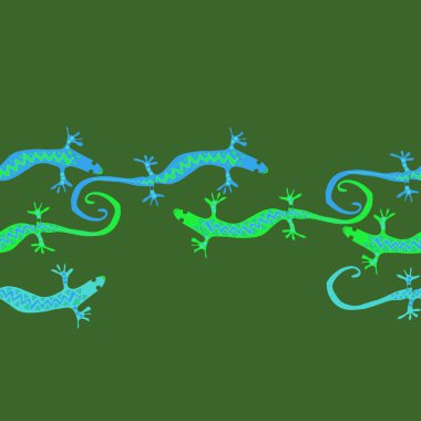 sorunsuz yatay kertenkele desen, sadece vektör illüstrasyon