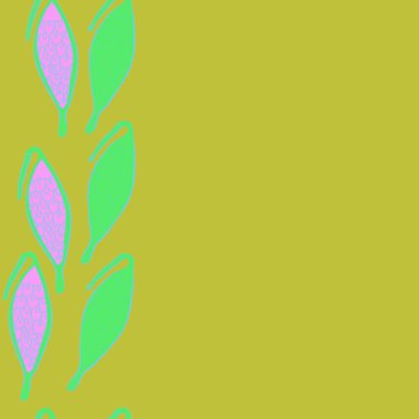 Soyut basit bitkilerin Dikişsiz deseni