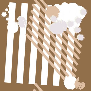 Noktalar, lekeler, fırça darbeleri ve çizgileri ile soyut desen, vektör çizimi