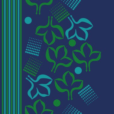 Renkli yapraklar ve çizgilerle dikişsiz desen