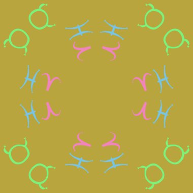 Burçların dikişsiz deseni, vektör illüstrasyonu