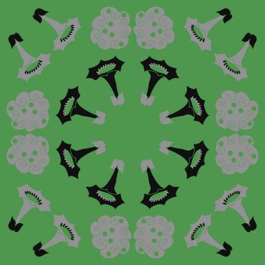 Soyut basit çiçeklerin kusursuz deseni