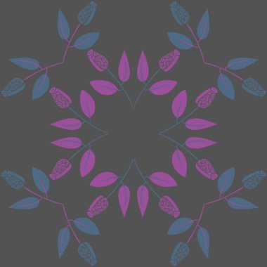 Çiçeklerle kesintisiz soyut desen, vektör arka plan