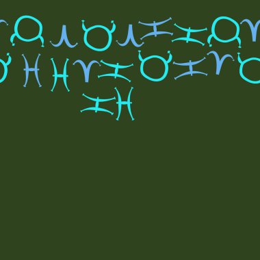 Burçların dikişsiz deseni, vektör illüstrasyonu