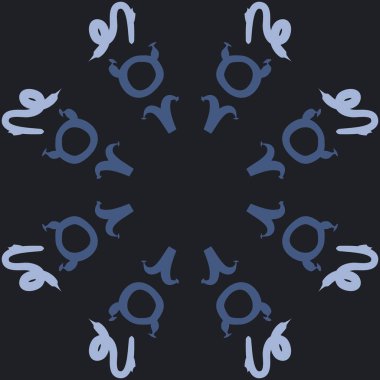 Zodiac Signs ile Dikişsiz soyut desen, vektör illüstrasyon