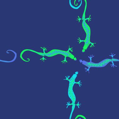 sorunsuz çapraz kertenkele desen, sadece vektör illüstrasyon