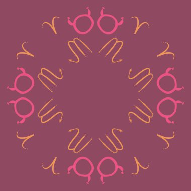 Soyut basit burç süsü ile dikişsiz desen