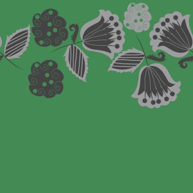 çiçekler, vektör çizim ile sanatsal seamless modeli