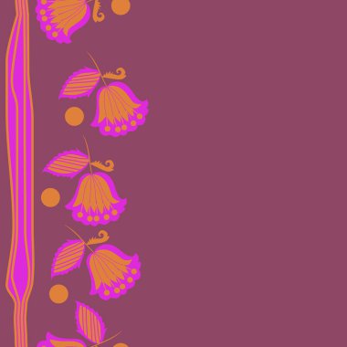 Renkli çiçekler ile Dikişsiz soyut desen