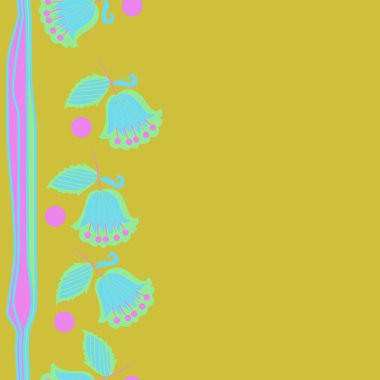 Renkli çiçekler ile Dikişsiz soyut desen