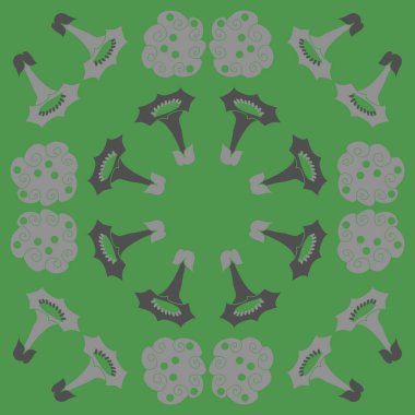 Soyut basit çiçeklerin kusursuz deseni