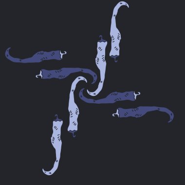 Soyut basit biber dikişsiz desen