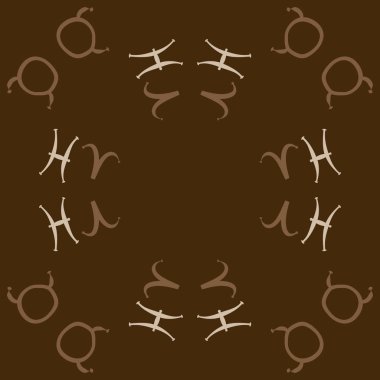 Burçların dikişsiz deseni, vektör illüstrasyonu