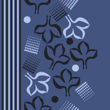 Renkli yapraklar ve çizgilerle dikişsiz desen